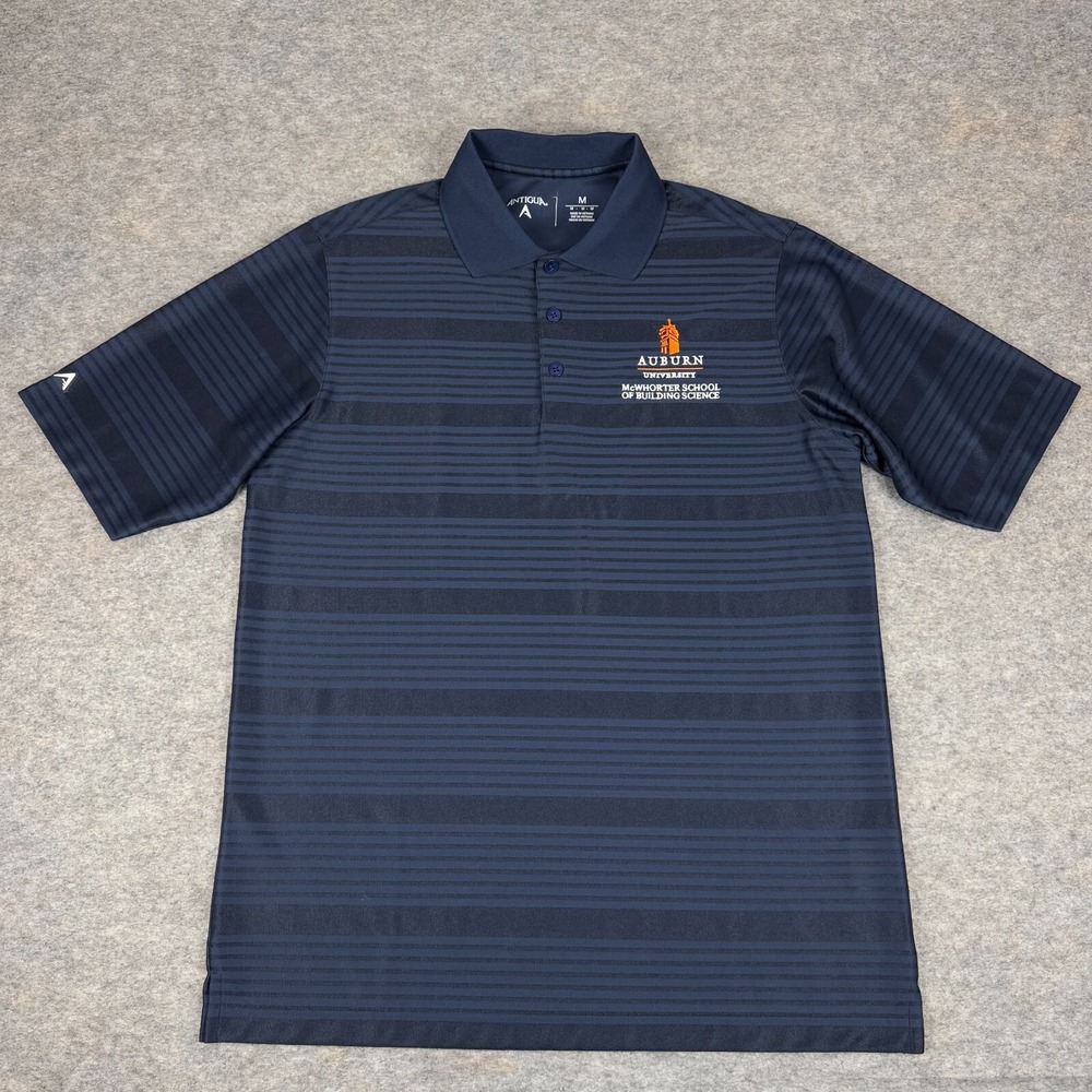 Antigua Golf Polo Shirt Auburn University Building Science Mens Medium M